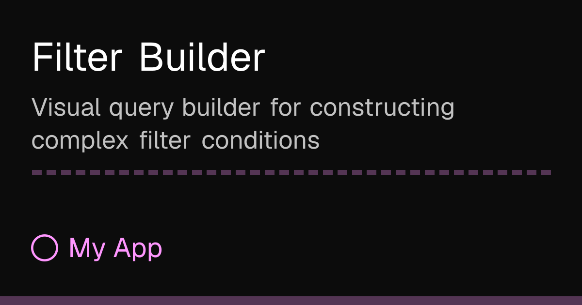 Filter Builder