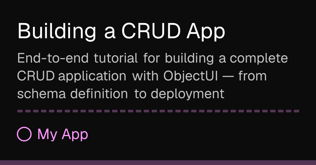 Building a CRUD App