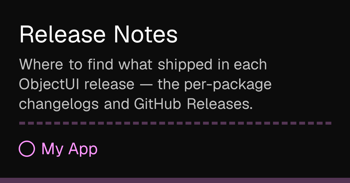Release Notes