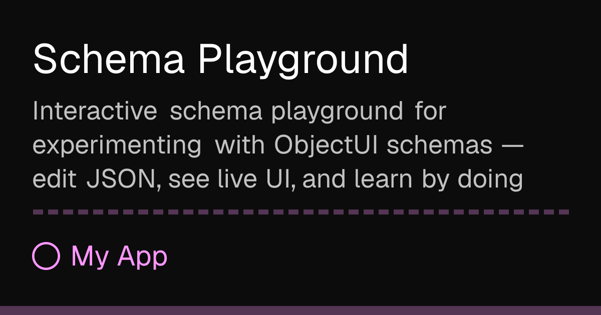 Schema Playground