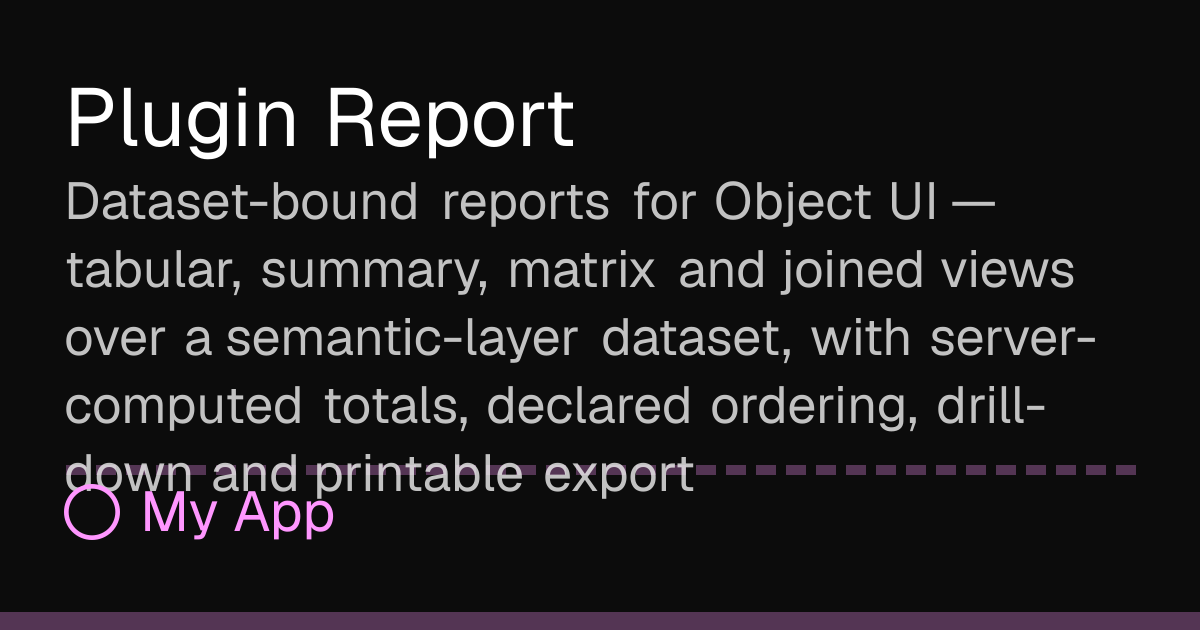 Plugin Report